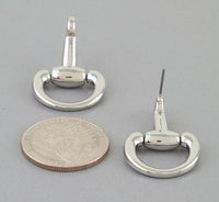 POLISHED HORSE BIT EARRING