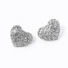 WONA EARRING PAVE HEART SLVR