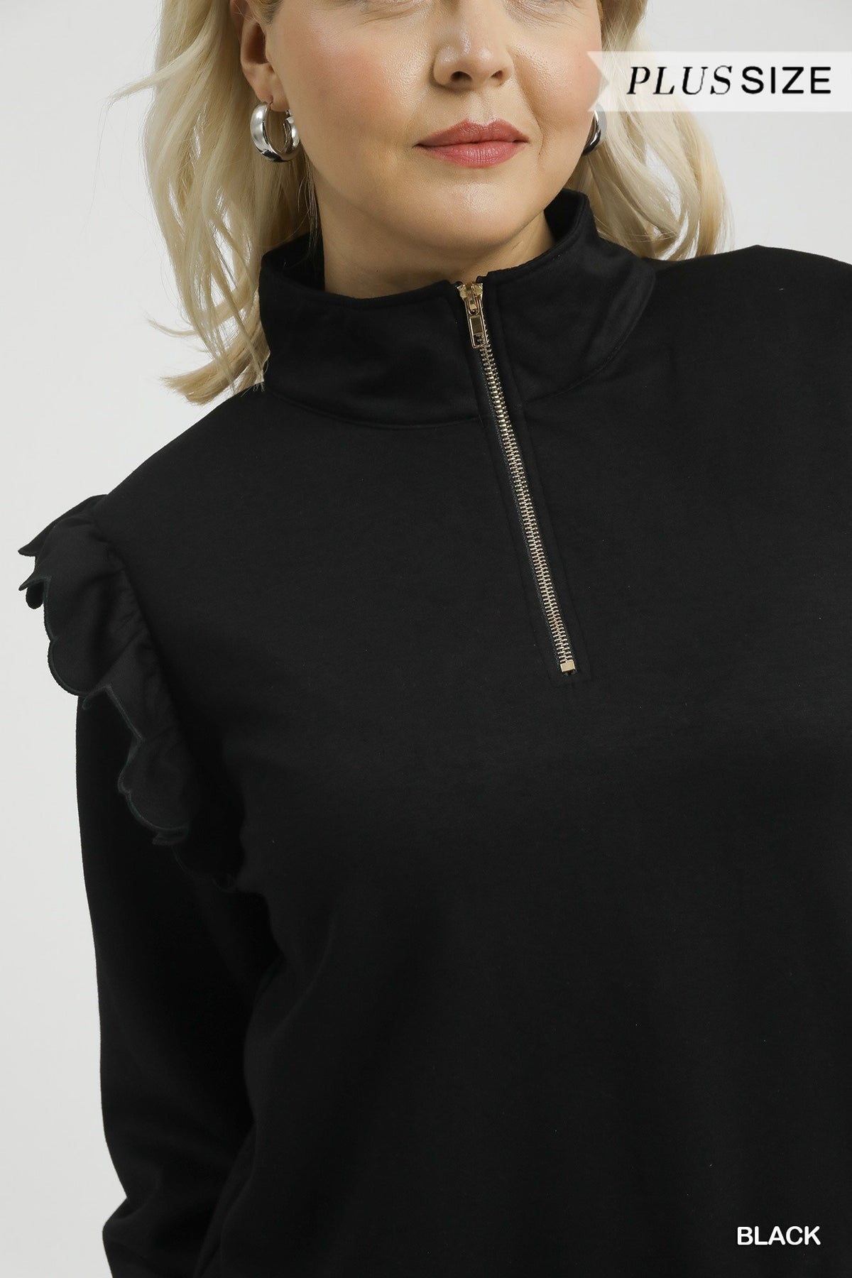 UM  1/3 ZIP PULLOVER RUFF