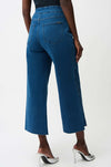 JOSEPH RIBKOFF FLARE CROP STUD DENIM PANT