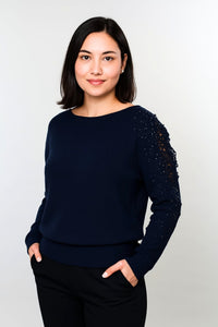 ALINA PULLOVER FLORAL SLEEVE
