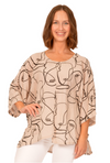 CATHERINE FACE PRINT ABSTRACT TOP