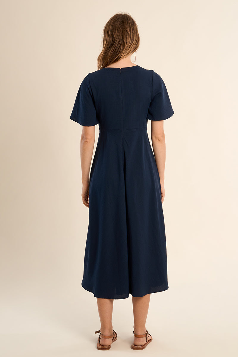 MOLLY DRESS LONG V NECK S/S