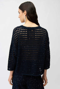 JOSEPH RIBKOFF PULLOVER SEQUIN V NECK