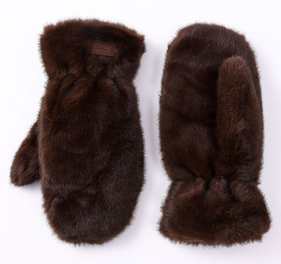 WELL GLOVE LEO MITTEN FAUX FUR