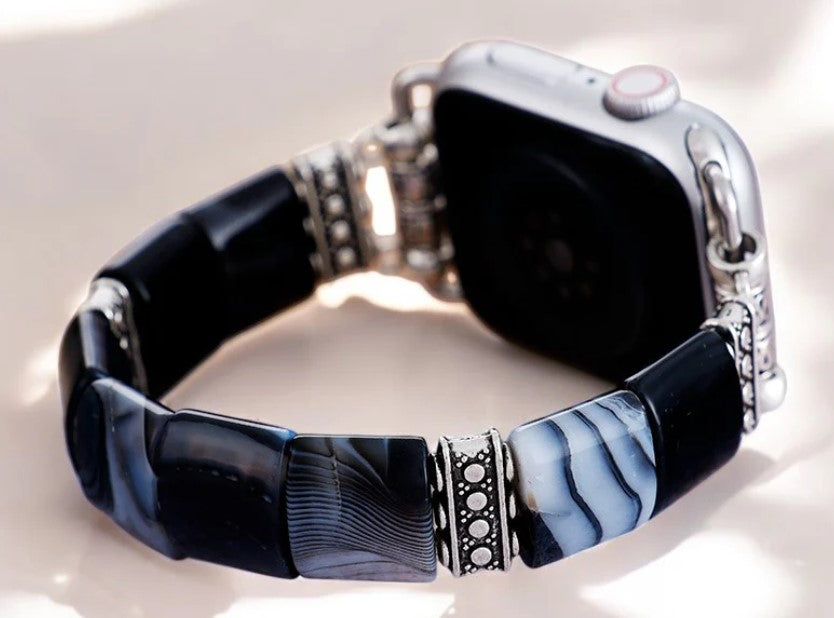 CAPE DIABLO APPLE WATCH STRAP NOIR STRETCH