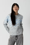 LYLA AND LUX SWEATER FAIRISLE FLECK