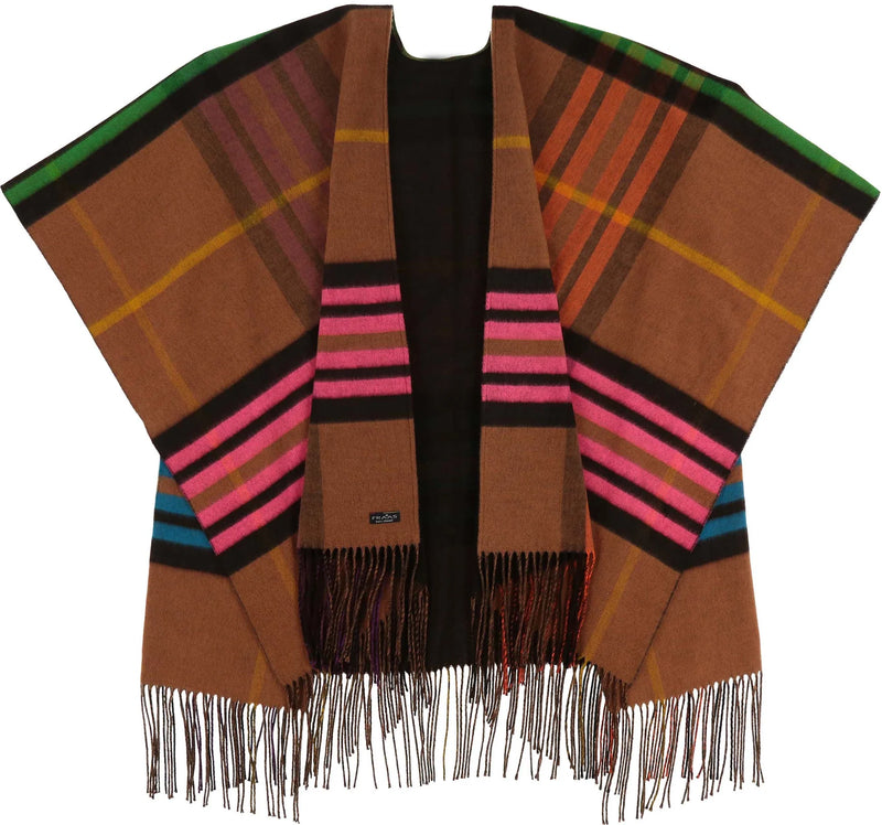 FRAAS PONCHO PLAID MULTI