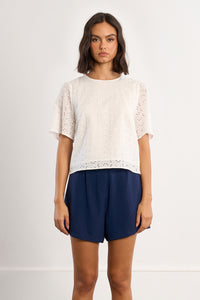 MOLLY BLOUSE S/S ROUND NECK