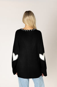 LYLA SWEATER V NECK  FRONT BUTTON