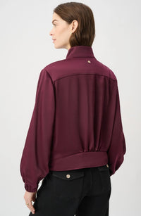 RIBKOFF JACKET SATIN PUFF SLEEVE UTILITY