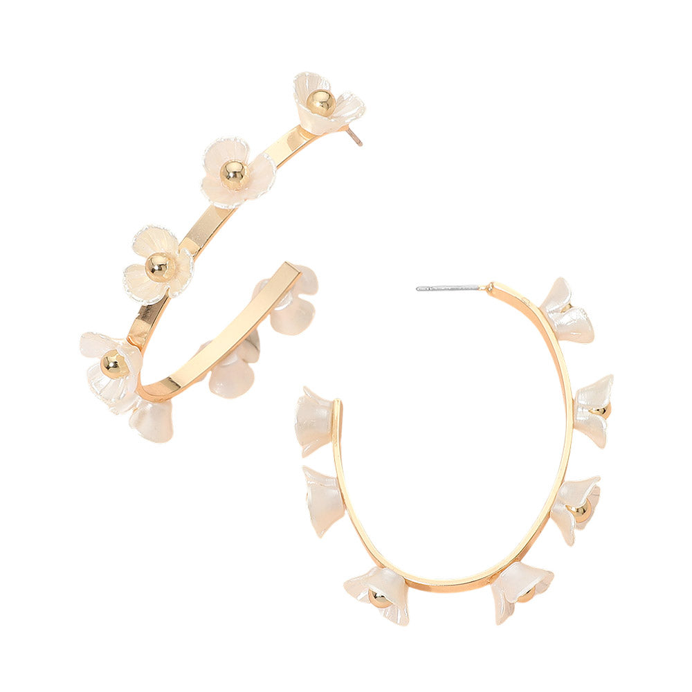 WON EARRING FLRL HOOP