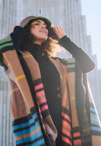 FRAAS PONCHO PLAID MULTI