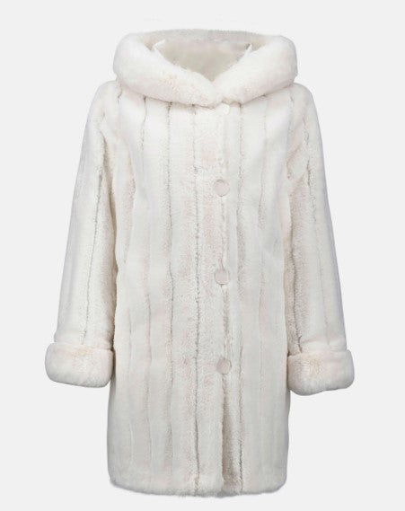 JOSEPH RIBKOFF FAUX FUR REVERSIBLE JACKET