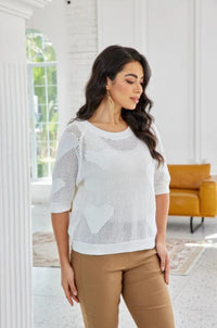 ORANGE HEARTLOOM CROCHET TOP