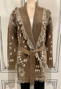 BANDANA PRINT CARDIGAN
