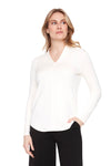 UP PONTE V NECK TOP