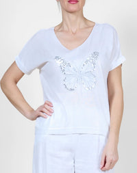 ANGELA MARA BUTTERFLY TEE