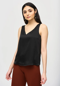 RIBKO TOP SATIN STRAIGHT