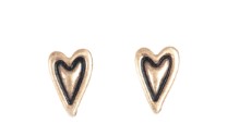 MERX EARR HEART STUD ECHO