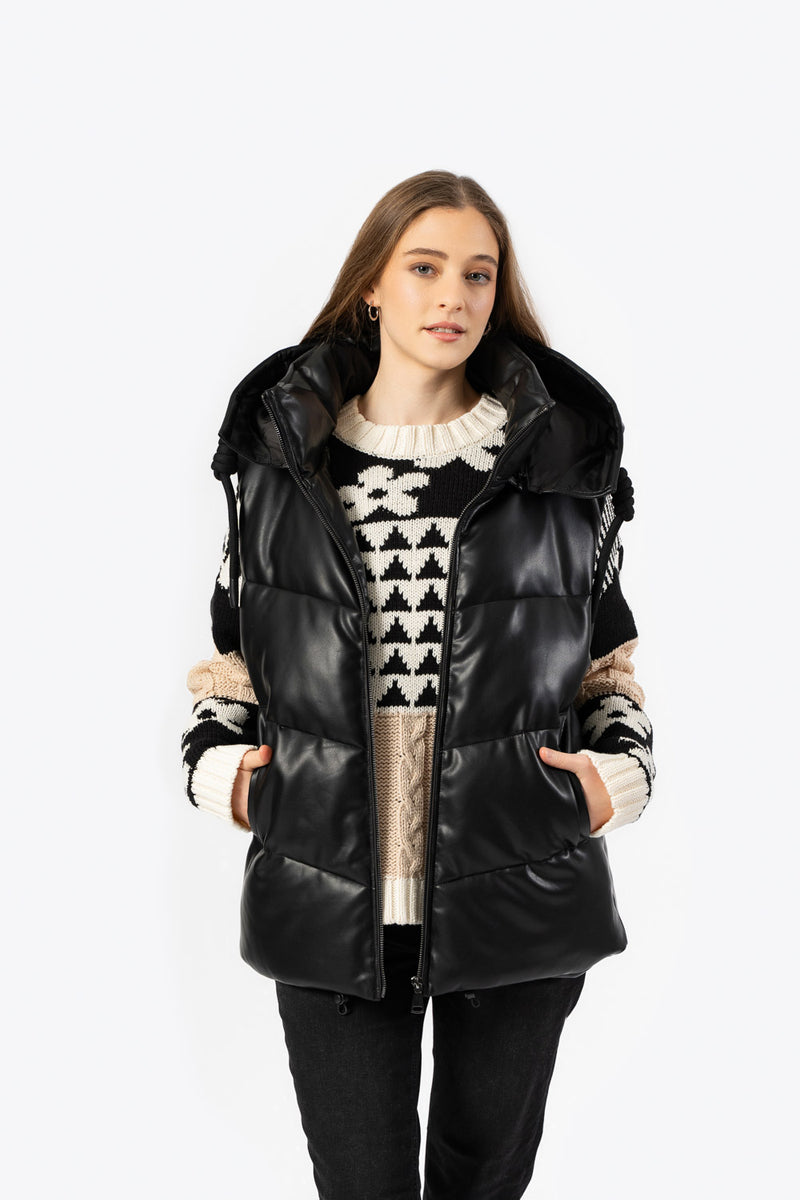 FASHION C FAUX LEATHER VEST