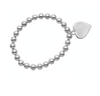 MERX BRACELET W BALL & HEART DROP