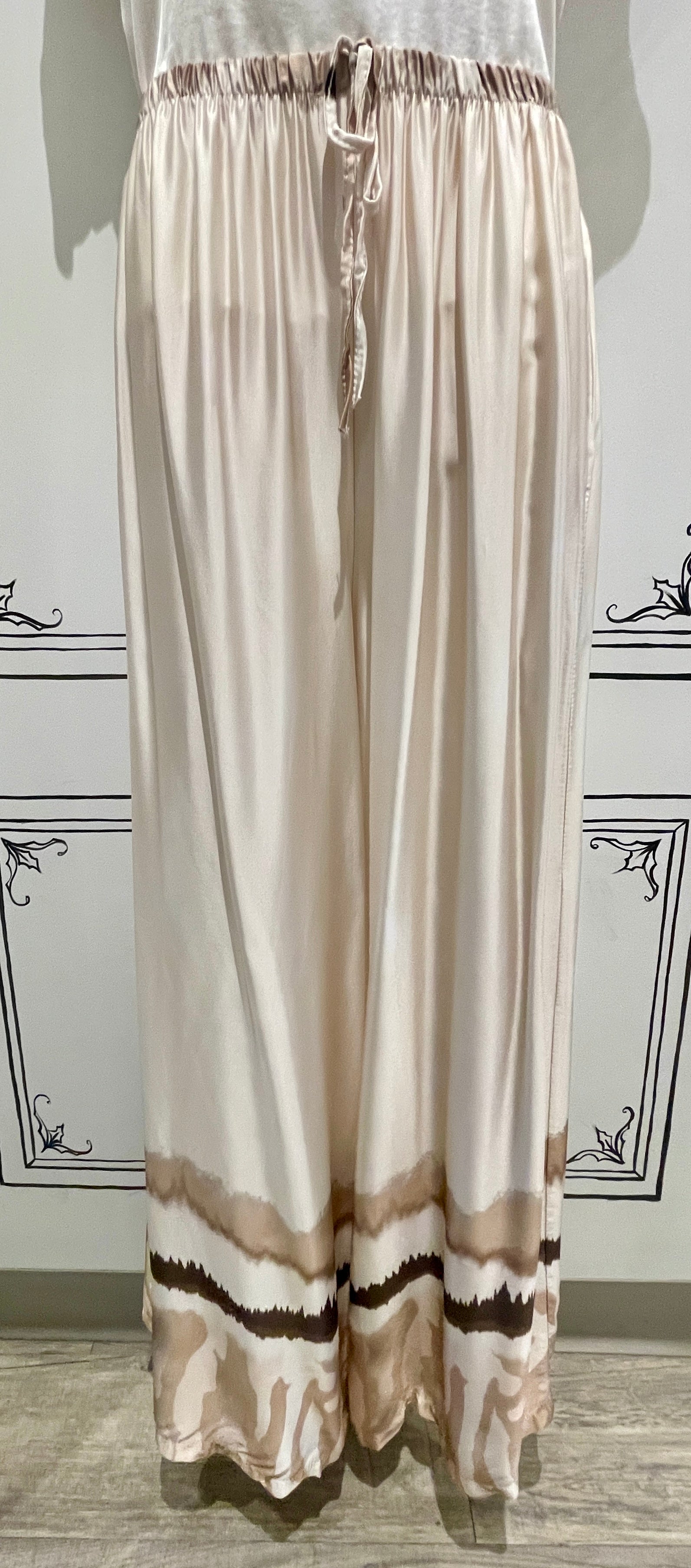 2 PIECE SET - 3/4 SLEEVE BUTTON UP WITH PULL ON PANTS