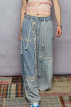 POL PANTS DENIM MIX WIDE