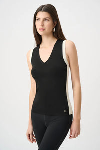 JOSEPH RIBKOFF KNIT TANK COLOUR BLOCK