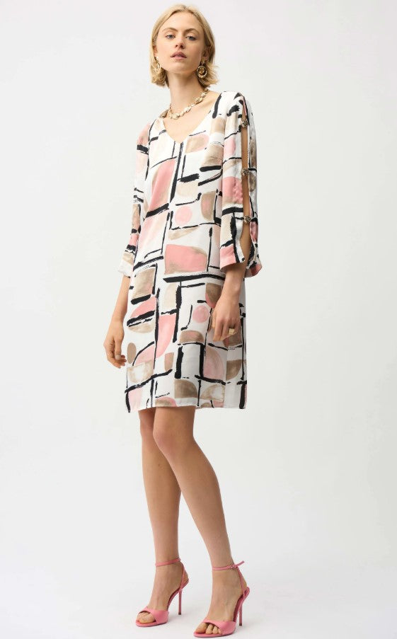 RIBKO GRO PRINT TUNIC DRESS