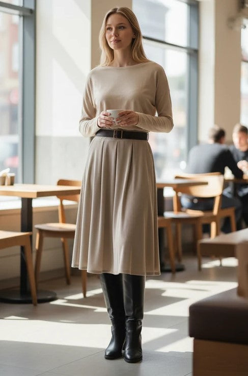 CATH SKIRT CORDUROY W/BELT