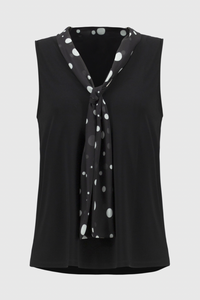 RIBKO TOP COWL POLKADOT