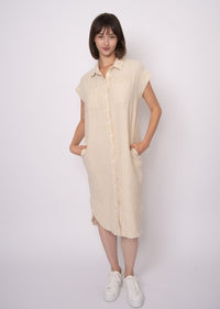 RD WEAVE STRIPE SHIRT DRESS