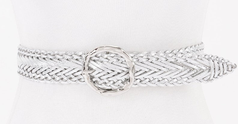 3AM BELT FAUX METALLIC LEATHER