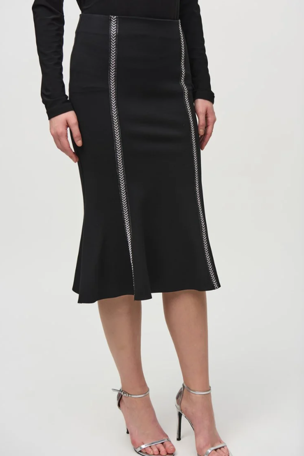 JOSEPH RIBKOFF HEAVY KNIT RHINSTONE SKIRT