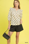 BOW PRINT BLOUSE