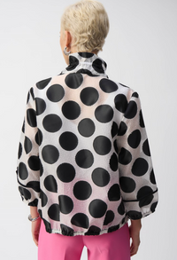 JOSEPH RIBKOFF JACQUARD POLKA DOT JACKET