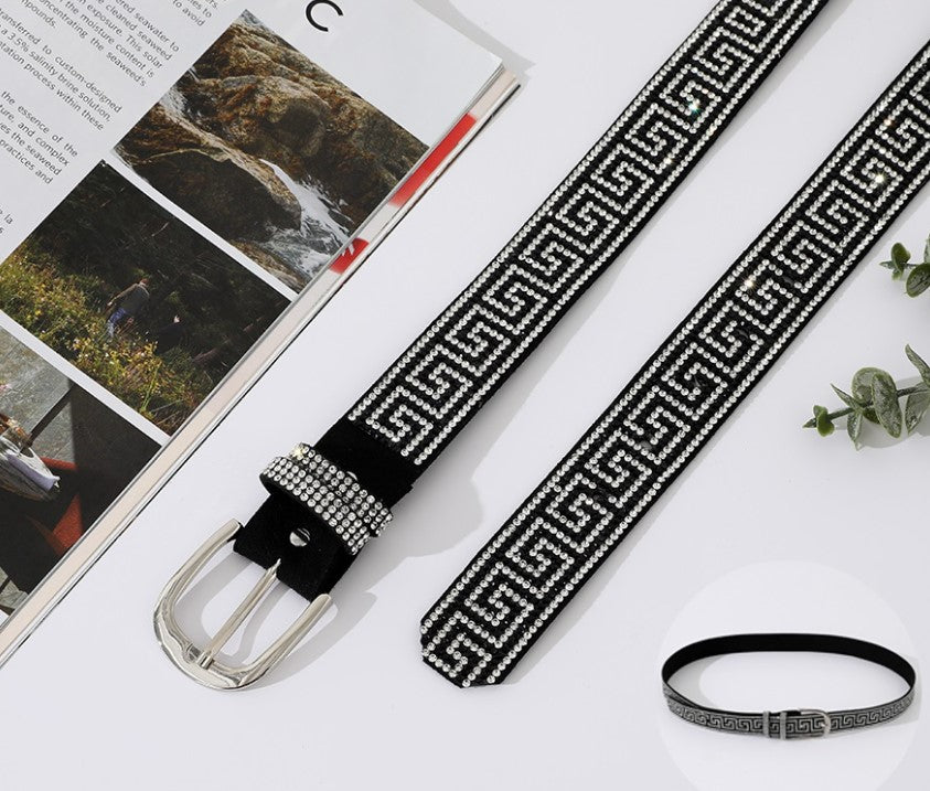 PIC BELT RHINESTONE MAZE