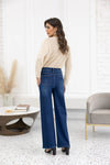 ORANGE DENIM RHINESTONE