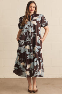 FLORAL PUFF SLEEVE DRESS