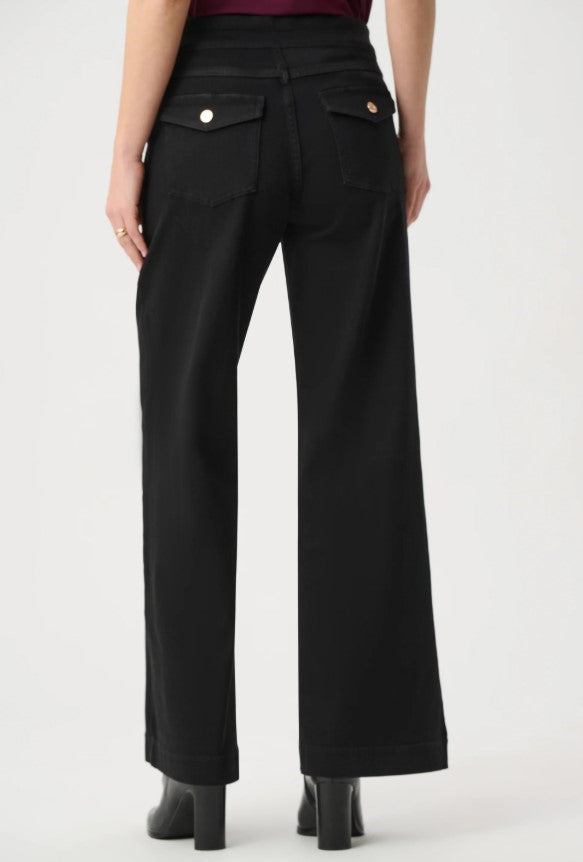 JOSEPH RIBKOFF  WIDE LEG BTTN PANTS