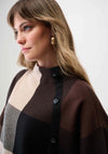 RIBKO SWEATER BRUSHED PLAID BOXY