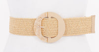 3AM BELT FAUX MARBLE MTL BUCKL