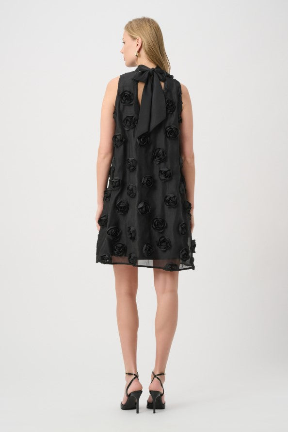 RIBKOFF DRESS TEXTURED FLORAL TRAPEZE