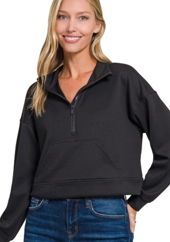 SCUBA HALF ZIP PULLOVER SWEATER