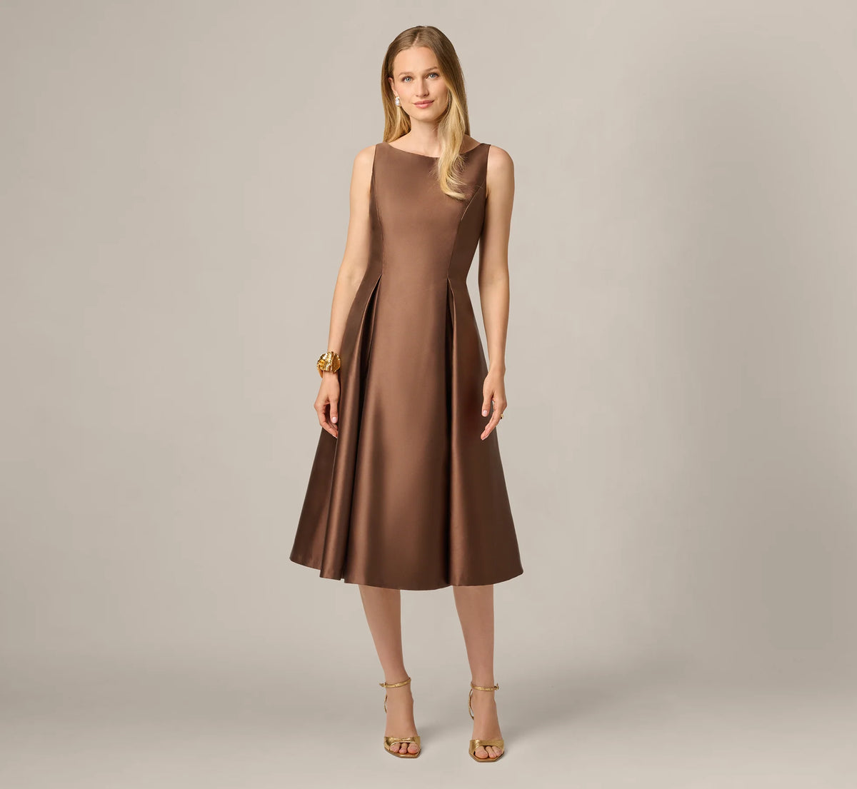 ADRIANNAP DRESS SLVLSS FLR MIDI V BACK