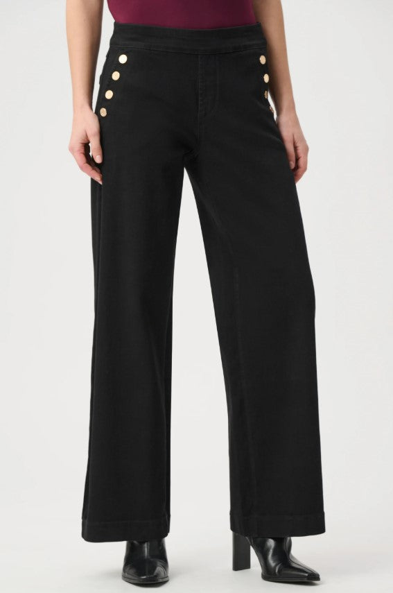 JOSEPH RIBKOFF  WIDE LEG BTTN PANTS