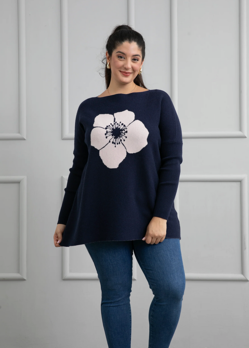 ORANGE SWEATER HIBISCUS