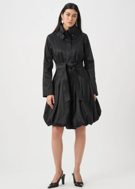 JOSEPH RIBKOFF STRETCH TAFETTA BELTED BALLOON JACKET