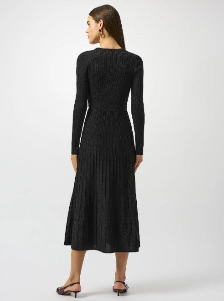 JOSEPH RIBKOFF KNIT FIT FLARE CREW DRESS